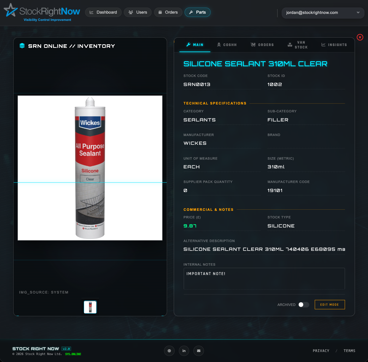 Lager jetzt Portal Screenshot